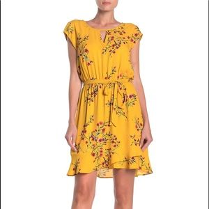 DR2 BY DANIEL RAINN CAP SLEEVE FLORAL DRESS